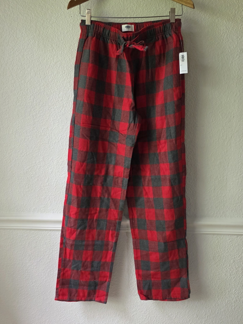 Old Navy Red & Gray Buffalo Plaid Men's Flannel Pj Pants